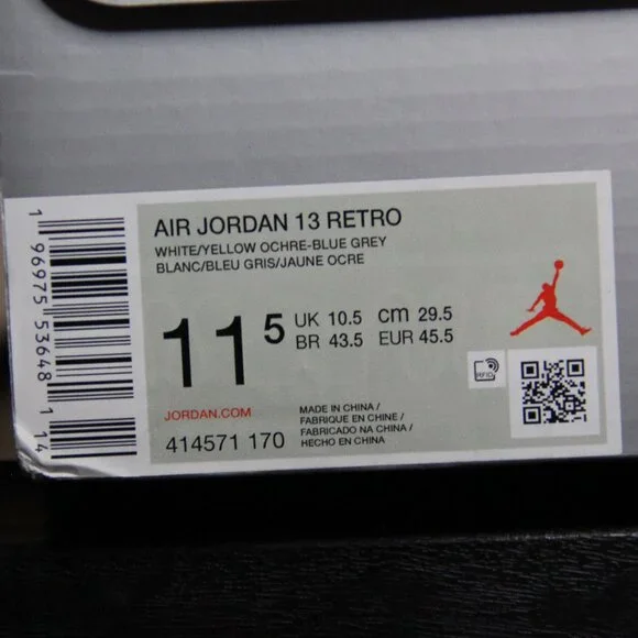 Jordan 13 Retro Blue Grey (Size 11.5M) - Picture 13 of 14